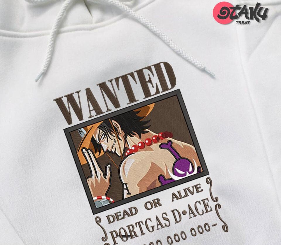 Ace Bounty Hunter Embroidered Anime Hoodie / T-shirt with Free Worldwide Shipping