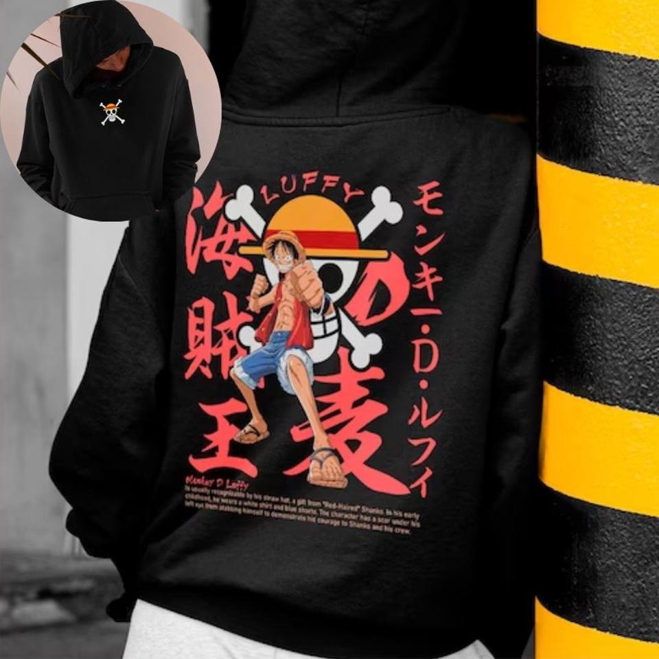 Iconic Luffy One Piece Anime Hoodie