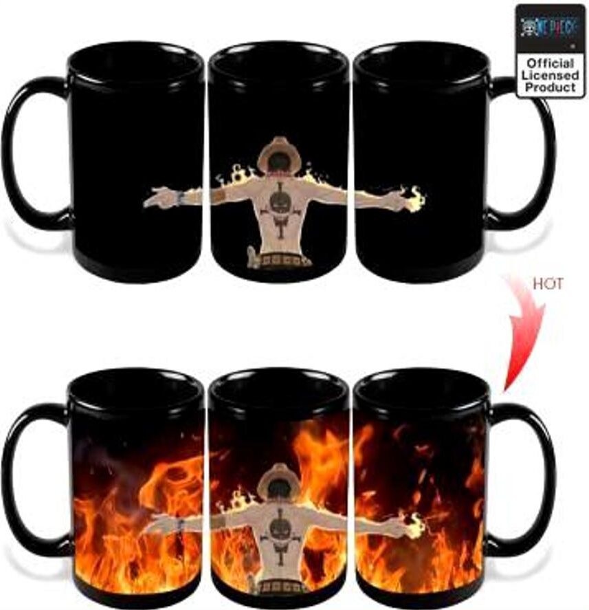 Ace One Piece Anime Heat Reactive Mug Cup