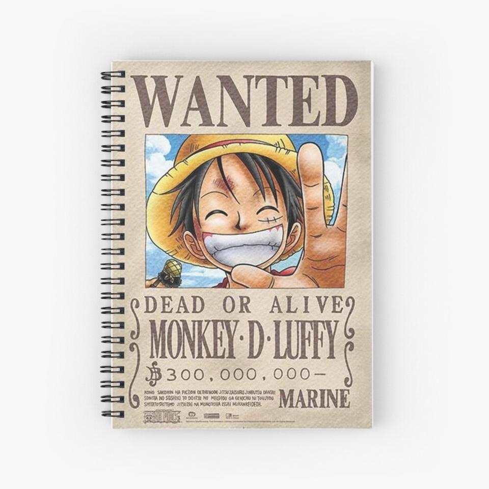 Adventure Awaits – Luffy Wanted Poster Notebook